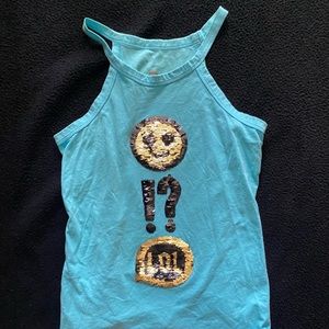 Girl’s Reverse Glitter Tank
